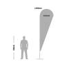 Beachflag Alu Drop 345cm Total Height - 11