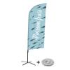 Beach Flag Alu Wind Set 310 With Water Tank Design Fresh Fish - 0