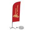 Beach Flag Alu Wind Set 310 With Water Tank Design Spring Rolls - 0