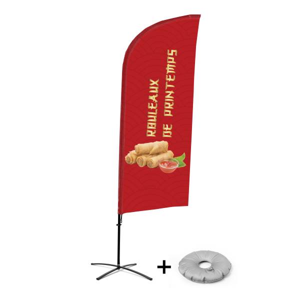 Beach Flag Alu Wind Set 310 With Water Tank Design Spring Rolls