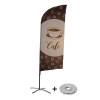 Beach Flag Alu Wind Set 310 With Water Tank Design Coffee - 4