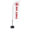 Beach Flag Alu Wind Set 310 With Water Tank Design First Aid - 2