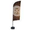 Beach Flag Alu Wind Set 310 With Water Tank Design Coffee - 2