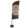 Beach Flag Alu Wind Set 310 With Water Tank Design Coffee - 0