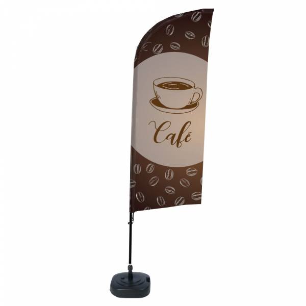 Beach Flag Alu Wind Set 310 With Water Tank Design Coffee