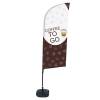 Beach Flag Alu Wind Set 310 With Water Tank Design Coffee To Go - 2