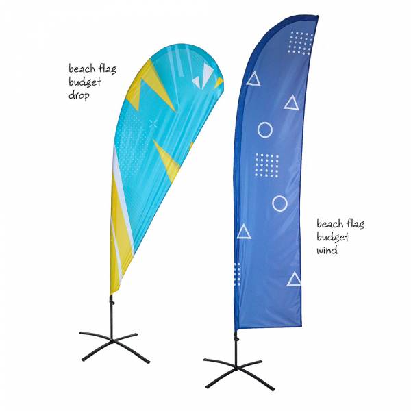 Reklamná ekonomická vlajka v tvare krídla a kvapky