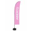 Beach Flag Budget Wind Complete Set Open Pink French - 3