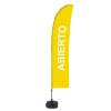 Beach Flag Budget Wind Complete Set Open Yellow Spanish ECO - 9