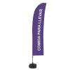 Beach Flag Budget Wind Complete Set Take Away Purple French ECO - 0