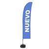 Beach Flag Budget Wind Complete Set New Blue Spanish - 0