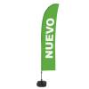 Beach Flag Budget Wind Complete Set New Green Spanish - 4