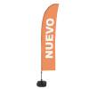 Beach Flag Budget Wind Complete Set New Orange French - 10