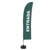 Beach Flag Budget Wind Complete Set Entrance Green French - 1