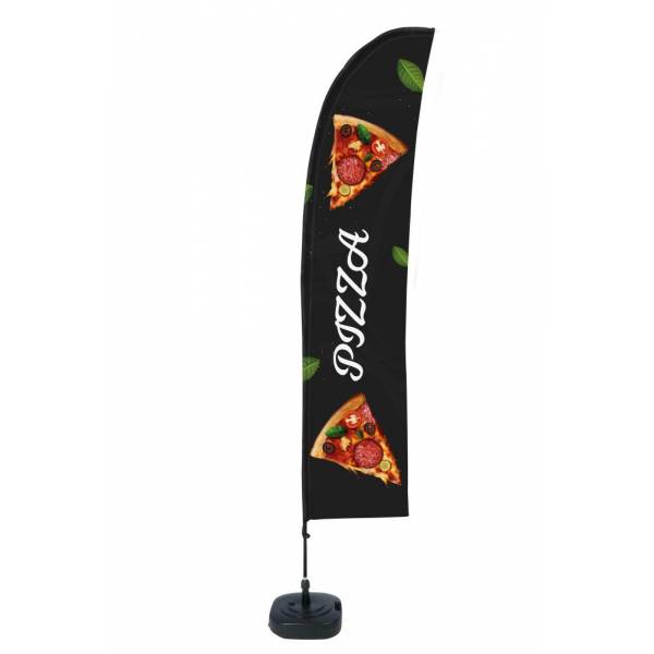 Beach Flag Budget Wind Complete Set Pizza Spanish ECO