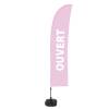 Beach Flag Budget Wind Complete Set Open Pink Spanish - 13