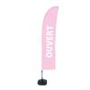 Beach Flag Budget Wind Complete Set Open Pink Spanish ECO - 12