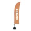 Beach Flag Budget Wind Complete Set Open Brown Spanish - 16