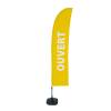 Beach Flag Budget Wind Complete Set Open Yellow French - 18