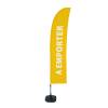 Beach Flag Budget Wind Complete Set Take Away Yellow Spanish ECO - 10