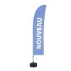 Beach Flag Budget Wind Complete Set New Blue French - 12