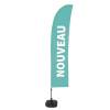 Beach Flag Budget Wind Complete Set New Turquoise French - 15