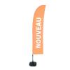 Beach Flag Budget Wind Complete Set New Orange French - 22