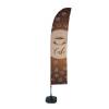 Beach Flag Budget Wind Complete Set Coffee French - 2