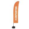 Beach Flag Budget Wind Complete Set Take Away Orange Spanish ECO - 17