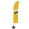 Beach Flag Budget Set Wind velký Click & Collect Yellow French  ECO - 0