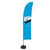 Beach Flag Budget Set Wind velký Click & Collect Yellow French  ECO - 1