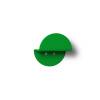 Nástenný okrúhly vešiak, zelený - 0