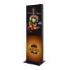 Digitálny totem s potlačou vypnuté látky a monitorem 55" Samsung QMR - 0
