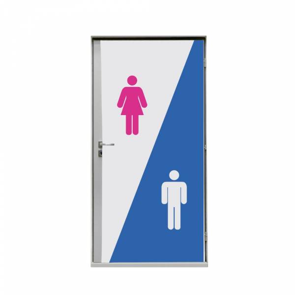 Door Wrap 80 cm Hygienické zařízení růžově modrá 1