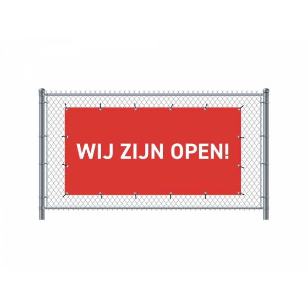 Standardní banner na plot 200 x 100 cm otevřeno holandský Červené
