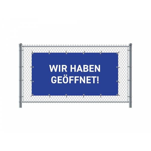 Standardní banner na plot 300 x 140 cm otevřeno Němec modré