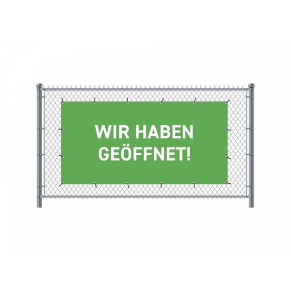 Standardní banner na plot 200 x 100 cm otevřeno Němec zelené