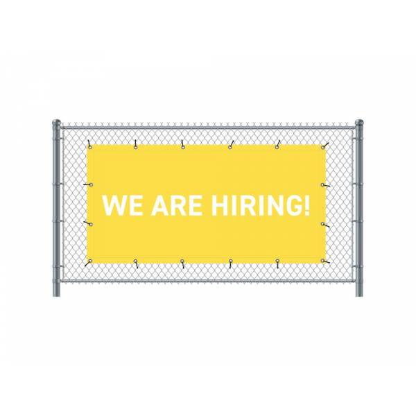 Standardní banner na plot 200 x 100 cm Přijímáme nové zaměstnance Angličtina žlutá