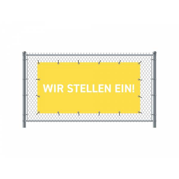 Standardní banner na plot 300 x 140 cm Přijímáme nové zaměstnance Němec žlutá