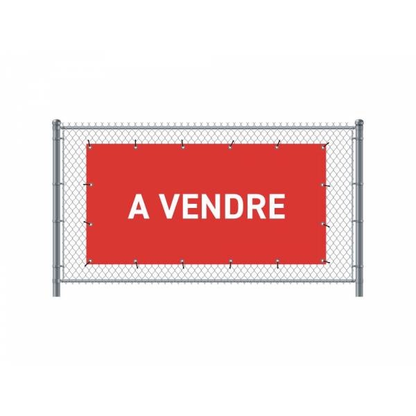 Standardní banner na plot 200 x 100 cm Na prodej francouzština Červené
