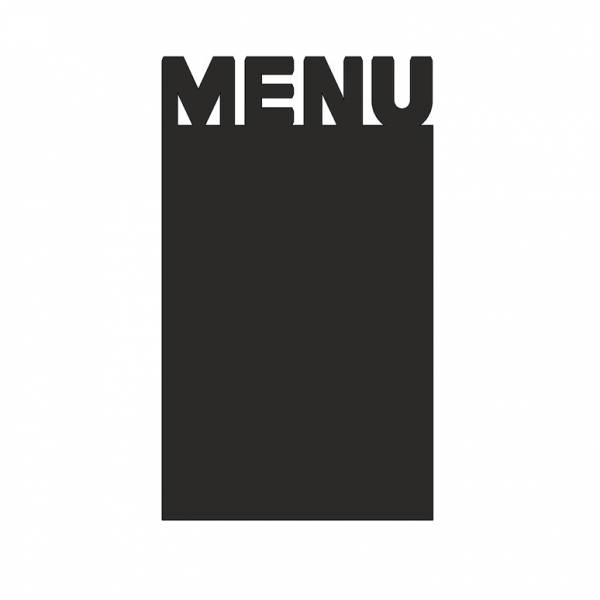 Doska HPL čierna popisovateľná, Menu, 210 mm