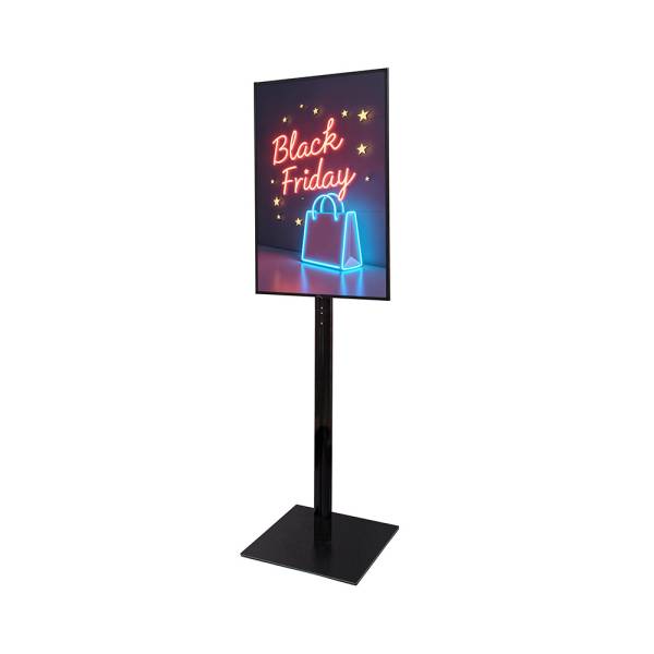 Info Pole LED Slide In, DIN A1, RAL 9005