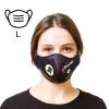 Bavlnená ochranná maska s firemnou potlačou- L, biela - 0