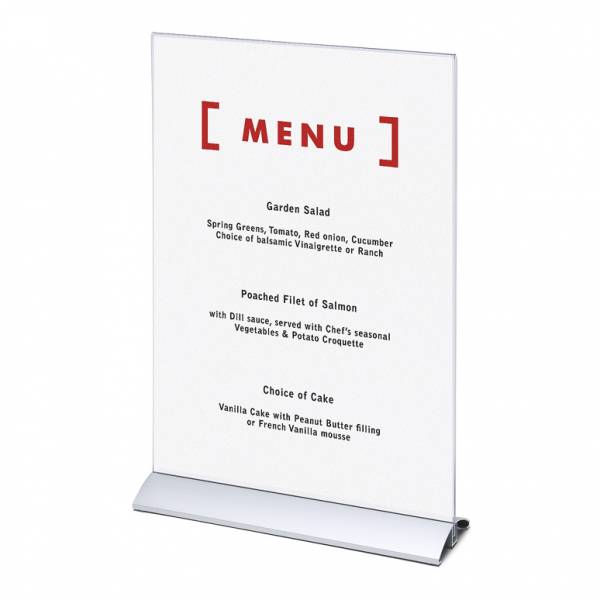 Elegantný menu stojanček na leták A3 na výšku