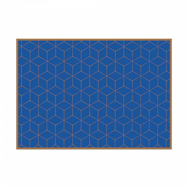 Prostírání Hexagon modrohnědý