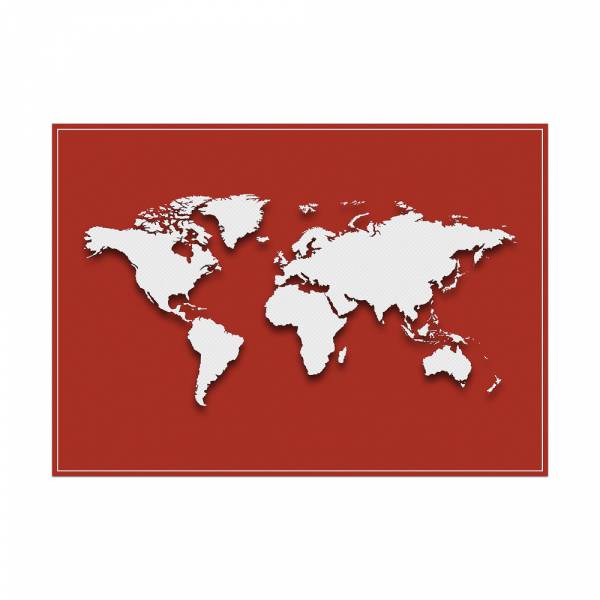 Prostírání Mapa světa červená