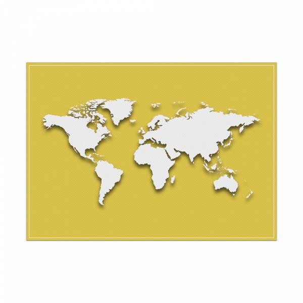 Prostírání Mapa světa žlutá
