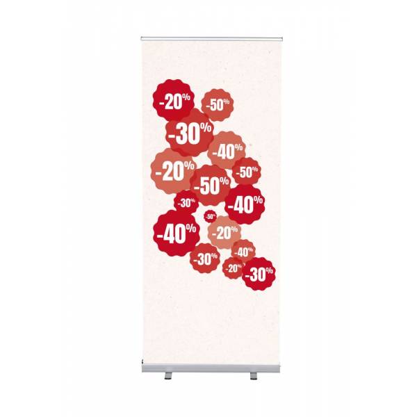Set Roll-baneru Budget s vytištěným motivem, šířka 85 cm, Sleva