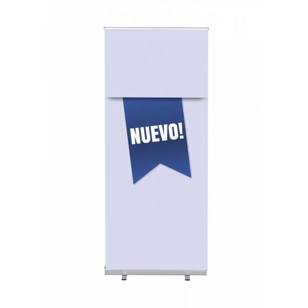 Set Roll-baneru Budget s vytištěným motivem, šířka 85 cm, Novinka, modrý, španělsky
