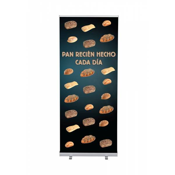 Set Roll-baneru Budget s vytištěným motivem, šířka 85 cm, Chléb, španělsky